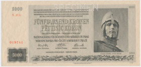 Bohemia and Moravia, 5.000 Kronen 1944 - SPECIMEN - S.18 A -