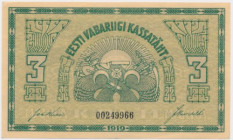 Estonia, 3 Mark 1919