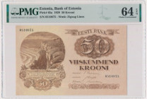 Estonia, 50 Krooni 1929 - PMG 64 EPQ
