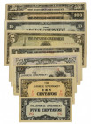 Philippines, The Japanese Government, group of banknotes ( 9pcs)