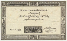 France, Assginat 25 Livres 1793