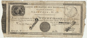 France (Rouen), BON AU PORTEUR, 20 Francs (1797-1803)