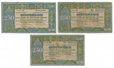 Netherlands, group of 2.5 Gulden 1922 (3 pcs)