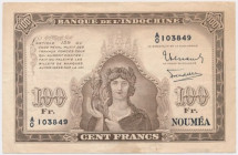 Indochina, New Caledonia, 100 Francs (1942)