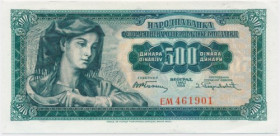 Yugoslavia, 500 Dinara 1955