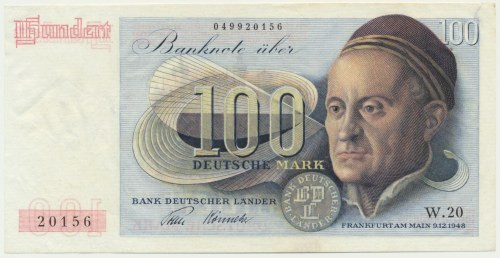 Germany, 100 Mark 1948 Rare banknote in great condition.&nbsp; Annotation on the...