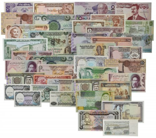 Middle East, lot mixed banknotes (47 pcs.) Mostly uncirculated. Viewing recommen...