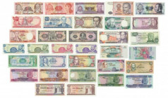 Set of mix banknotes from Southern America (33 pcs)