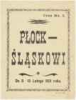 Płock Śląskowi, 5 marek 1921