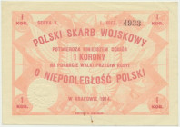 Polski Skarb Wojskowy, 1 korona 1914 - edycja druga