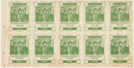 Skarb Narodowy Polski, 1 dolar 1918 - arkusz - RZADKIE