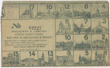 Lublin, kartka żywnościowa (I wojna światowa) - RZADKA