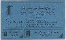 Warszawa, kartka na kartofle 1916 - niebieska -