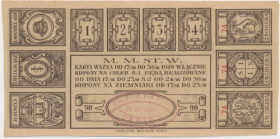 Warszawa, kartka żywnościowa na ziemniaki i chleb 1919