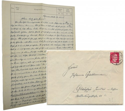 Getto Łódź, list 1943 List nadany z Getta Łódzkiego 14 marca 1943 roku.&nbsp; 
...