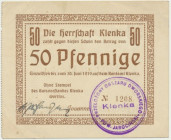 Klenka, Obszar Dworski bon na 50 fenigów 1919