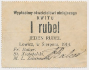 Łowicz, 1 rubel 1914