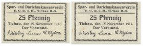 Tychy, zestaw 25 fenigów 1917 (2 szt.)