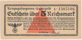 Germany, Kriegsgefangen Lagergeld - Oberkommando der Wehrmacht - 5 Mark (1939-45)