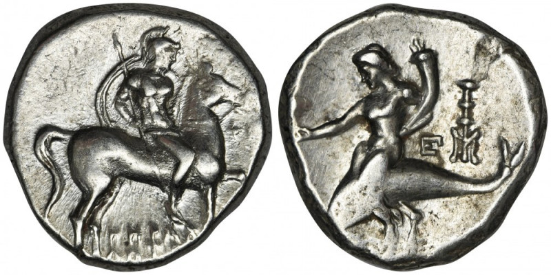 Greece, Calabria, Tarentum, Nomos Beautiful didrachm (sometimes also called a no...