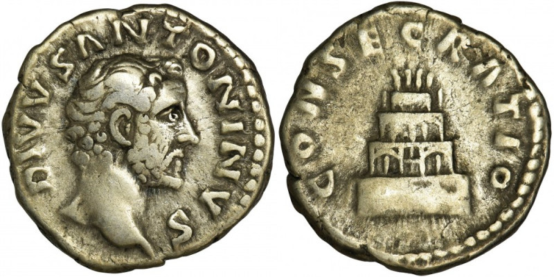 Roman Imperial, Antoninus Pius, Posthumous Denarius Roman Imperial Antoninus Piu...