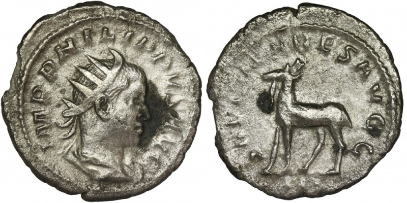 Roman Imperial, Philip I, Antoninianus Commemorative issue belonging to the seri...