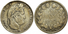 France, Louis Philip I, 5 Francs Perpignan 1832 Q - VERY RARE