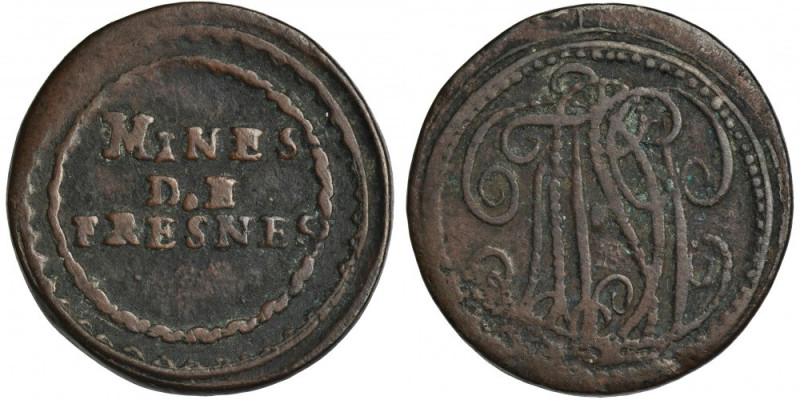 France, Louis XVIII, Token from the Fresnes mine (Valenciennes) 1820 - VERY RARE...