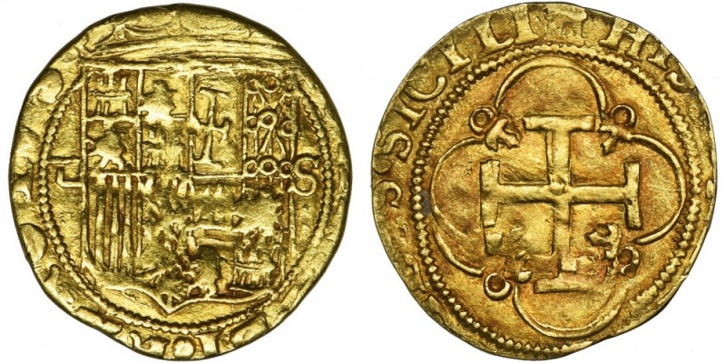 Spain, Carlos I and Juana, Escudo undated Sevilla Spanish escudo dated by Clemen...