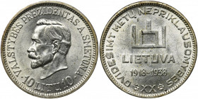 Lithuania, 10 Litu 1938 Antanas Smeteona