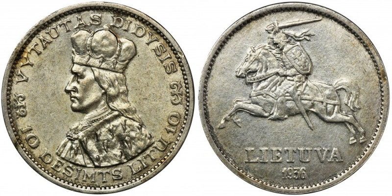 Lithuania, Republic, 10 Litu Kowno 1936 &nbsp;
Ładnie zachowana sztuka, w delik...