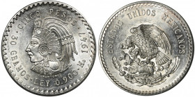 Mexico, Republic, 5 Pesos 1947 Cuauhtemoc