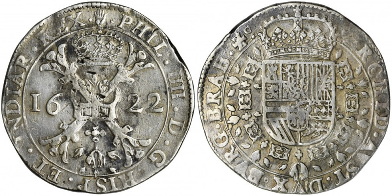 Spanish Netherlands, Brabant, Philip IV, Patagaon Antwerp 1622 Solid piece for t...