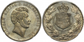 Germany, Braunschweig-Lüneburg, Wilhelm, 2 Thalers Braunschweig 1856 B - NGC MS61+