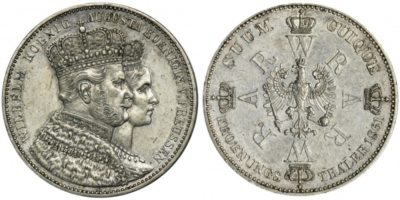Germany, Kingdom of Prussia, Wilhelm I, Crown Thaler Berlin 1861 Good details an...