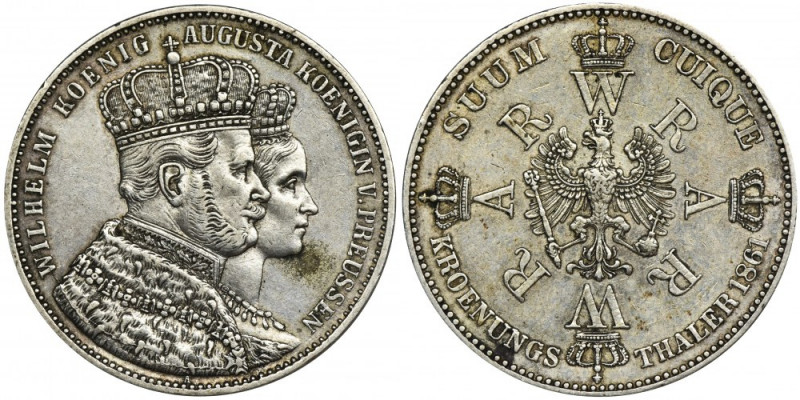 Germany, Kingdom of Prussia, Wilhelm I, Crown Thaler Berlin 1861 Solid details.&...