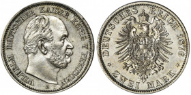 Germany, Kingdom of Prussia Wilhelm I, 2 Mark Berlin 1876 A