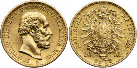 Germany, Mecklenburg-Schwerin, Friedrich Franz II, 20 Mark Berlin 1872 A