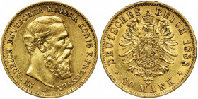 Germany, Kingdom of Prussia, Friedrich III, 20 Mark Berlin 1888 A