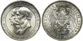 Germany, Kingdom of Prussia, Wilhelm II, 3 mark Berlin 1911 A - NGC MS65