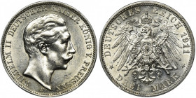 Germany, Kingdom of Prussia, Wilhelm II, 3 Mark Berlin 1911 A