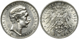 Germany, Kingdom of Prussia, Wilhelm II, 3 Mark Berlin 1912 A