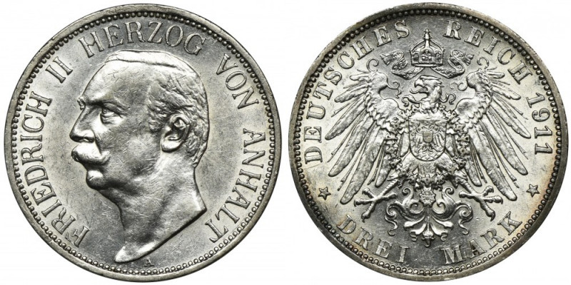 Germany, Anhalt-Dessau, Friedrich II von Anhalt, 3 Mark Berlin 1911 A Nice piece...