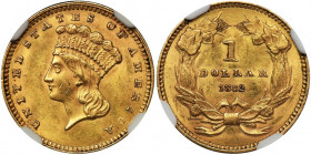USA, 1 Dollar Philadelphia 1862 - Indian Princess Head - NGC MS62