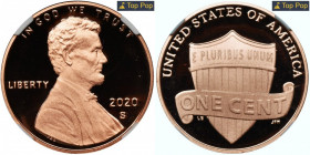 USA, 1 Cent San Francisco 2020 S Lincoln - NGC PF70 RD ULTRA CAMEO MAX