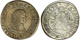 Hungary, Leopold I, 6 Kreuzer Kremnitz 1670 KB