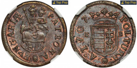 Hungary, Franz II Rákóczi, Poltura Kremnitz 1707 KB - NGC MS66 BN MAX