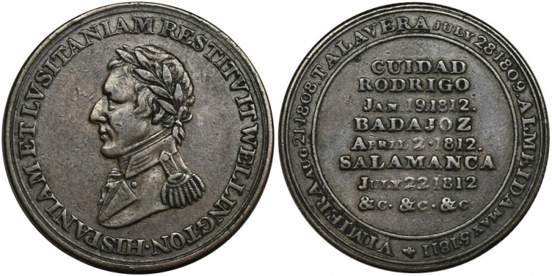 Great Britain, Token Wellington's victory at Salamanca 1812 - RARE &nbsp; Rzadki...