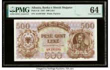 Albania Banka e Shtetit Shqiptar 500 Leke 1947 Pick 22 PMG Choice Uncirculated 64. 

HID09801242017

© 2022 Heritage Auctions | All Rights Reserved