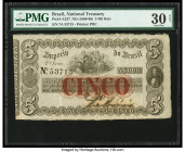 Brazil Thesouro Nacional 5 Mil Reis ND (1860-68) Pick A237 PMG Very Fine 30 Net. Annotation, previous mounting and ink burn repair.

HID09801242017

©...